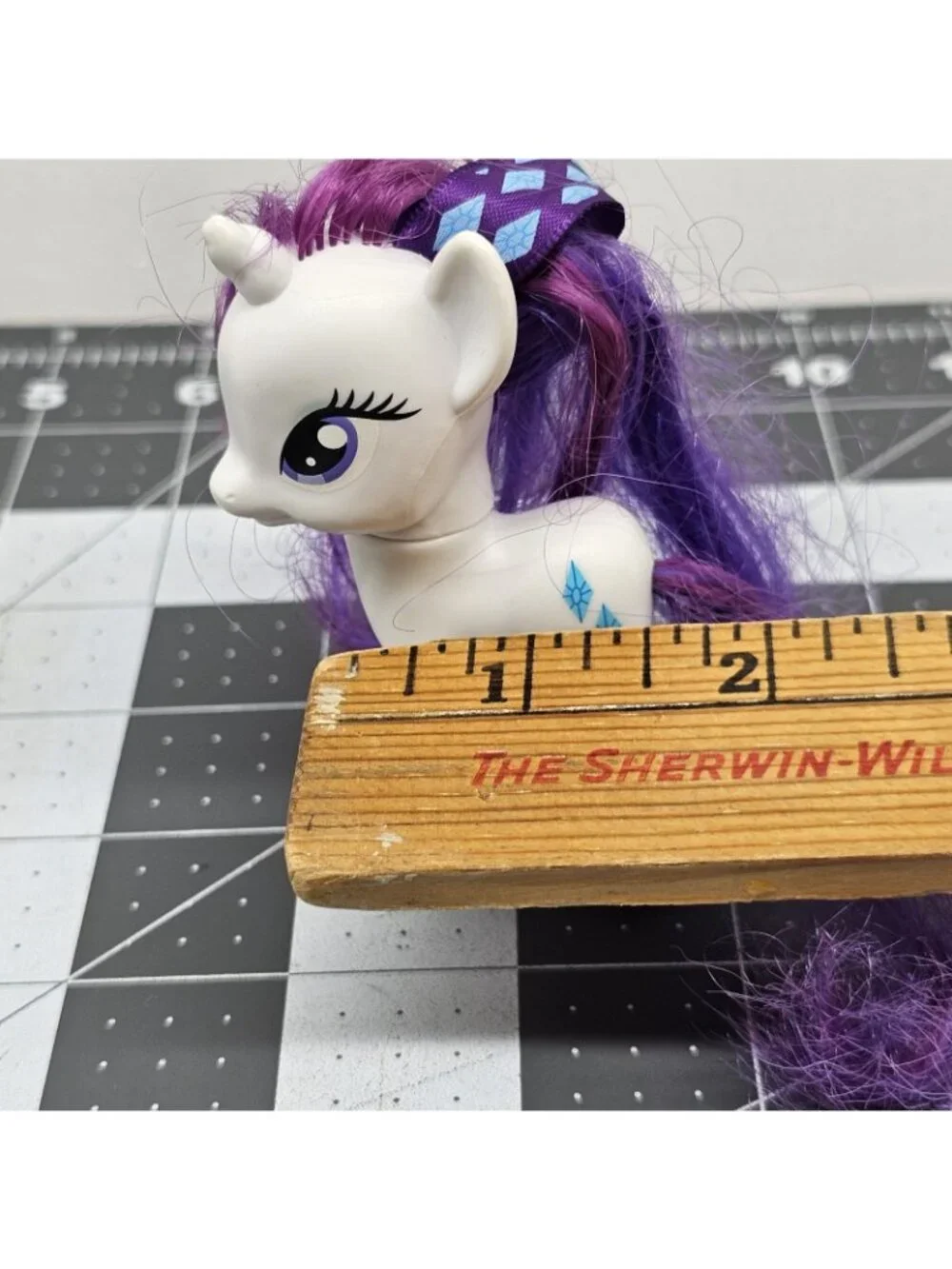 My Little Pony 2010 Rare W/Ribbon Attached Hasbro G4 Rarity Unicorn Pony 3